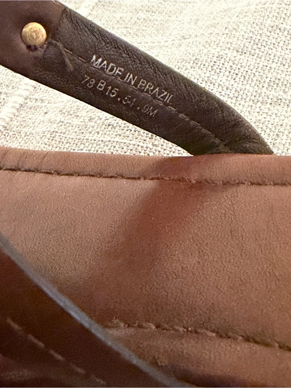 Tory Burch Brown Leather Cutout Logo Thong Sandals Brown size 9